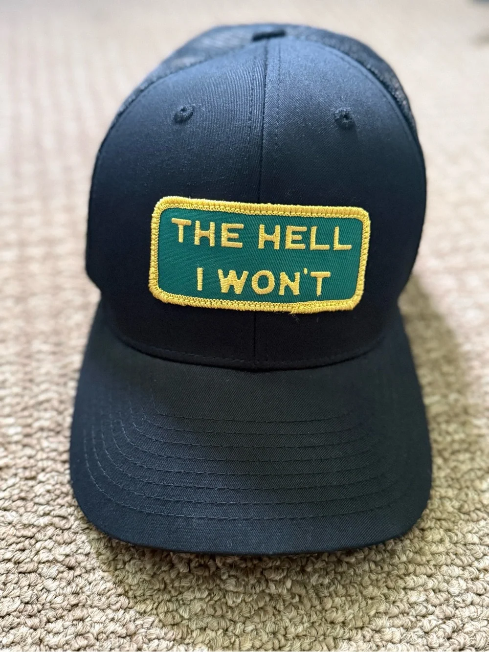 THE HELL I WON’T mesh snapback trucker hat - Picture 2 of 7